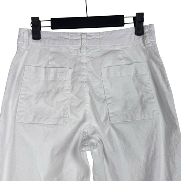 Frank & Eileen Kinsale Cotton Linen Pant White Size 2 Classic Minimalist Trouser - Picture 8 of 10